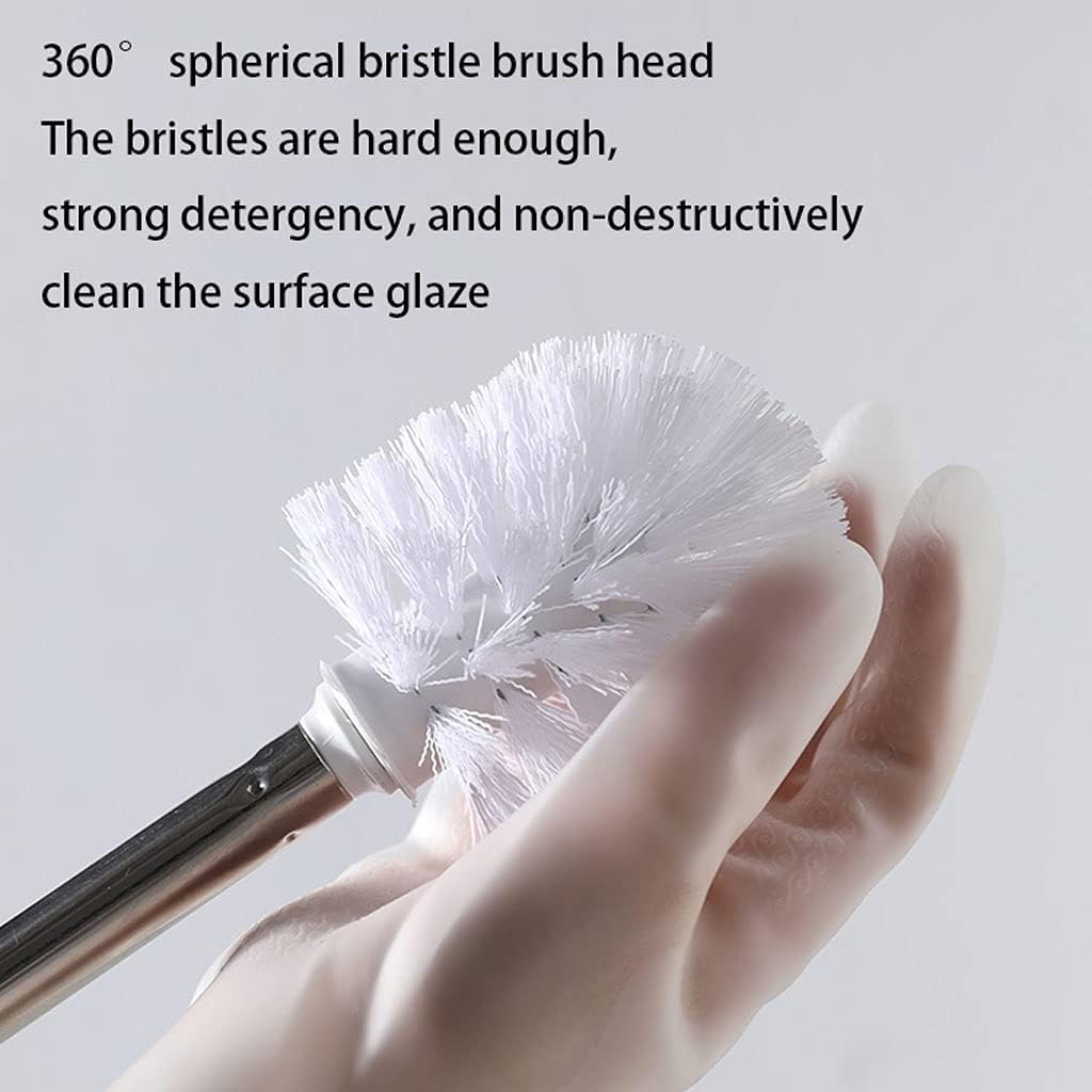 Toilet Cleaner Brush Toilet Brush and Holder Set, Bathroom Toilet Cleaner Brush Toilet Bowl Brushes with Non-Slip Handle and Quick Drying Holder Brush for Bathroom(A)
