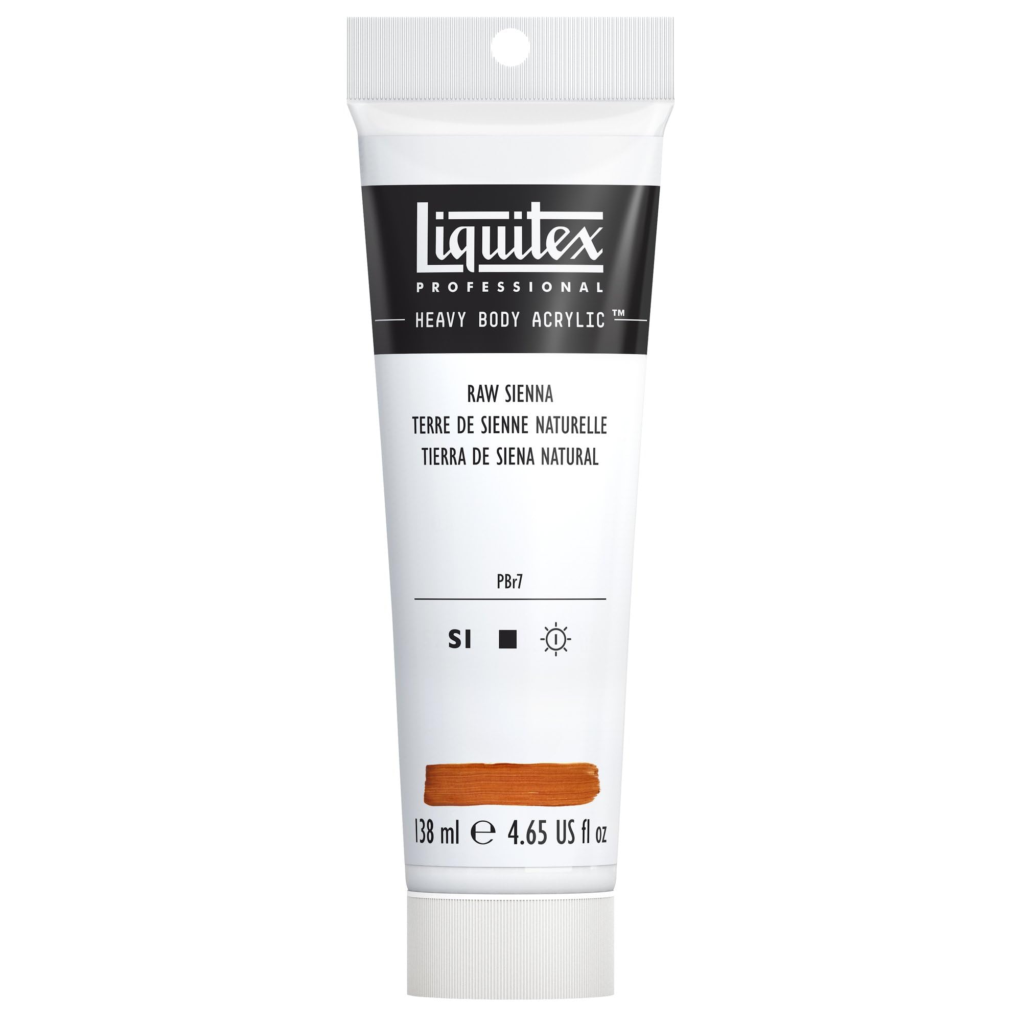 Liquitex 1047330 Professional Heavy Body Acrylfarbe in Künstlerqualität mit ausgezeichneter Lichtechtheit in buttriger Konsistenz, 138ml Tube - Siena natur