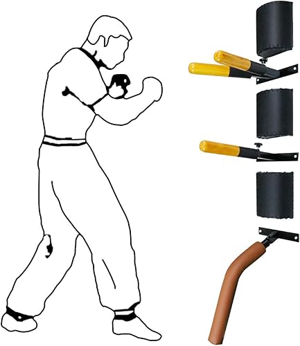 Miniatura 6 de SYNTECSO Wing Chun - Maniquí para entrenamiento de artes marciales, 3 modelos disponibles, para montar en la pared, chupete de ala portátil para