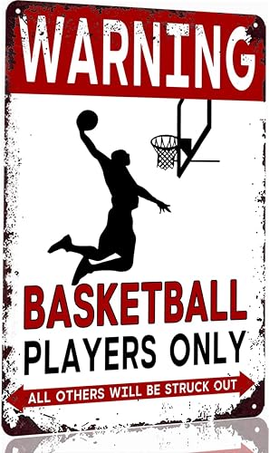 Basketball Tin Sign Basketball Decor Gifts For Boys 8-12 Sports