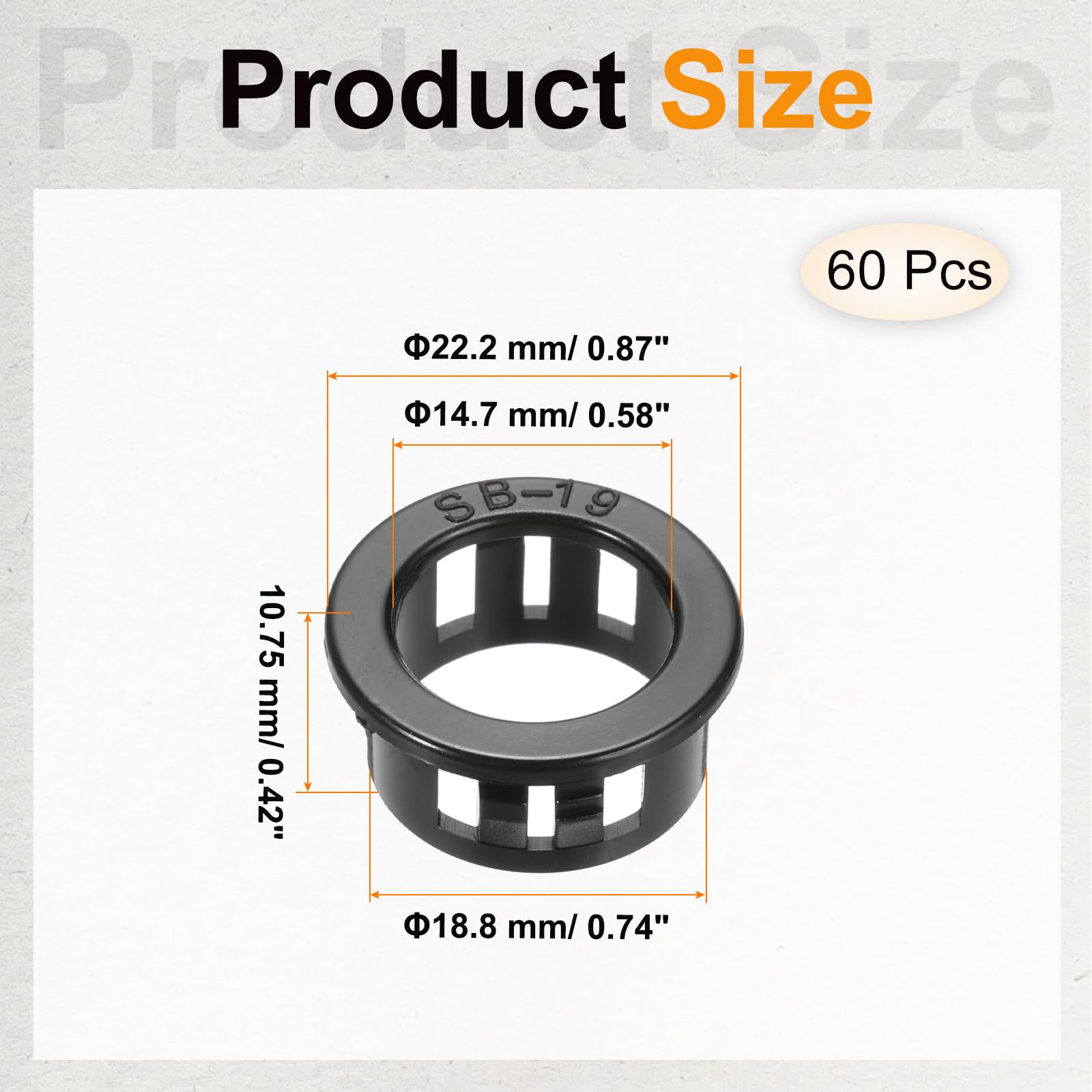 PATIKIL 60pcs Wire Grommet - Image 2