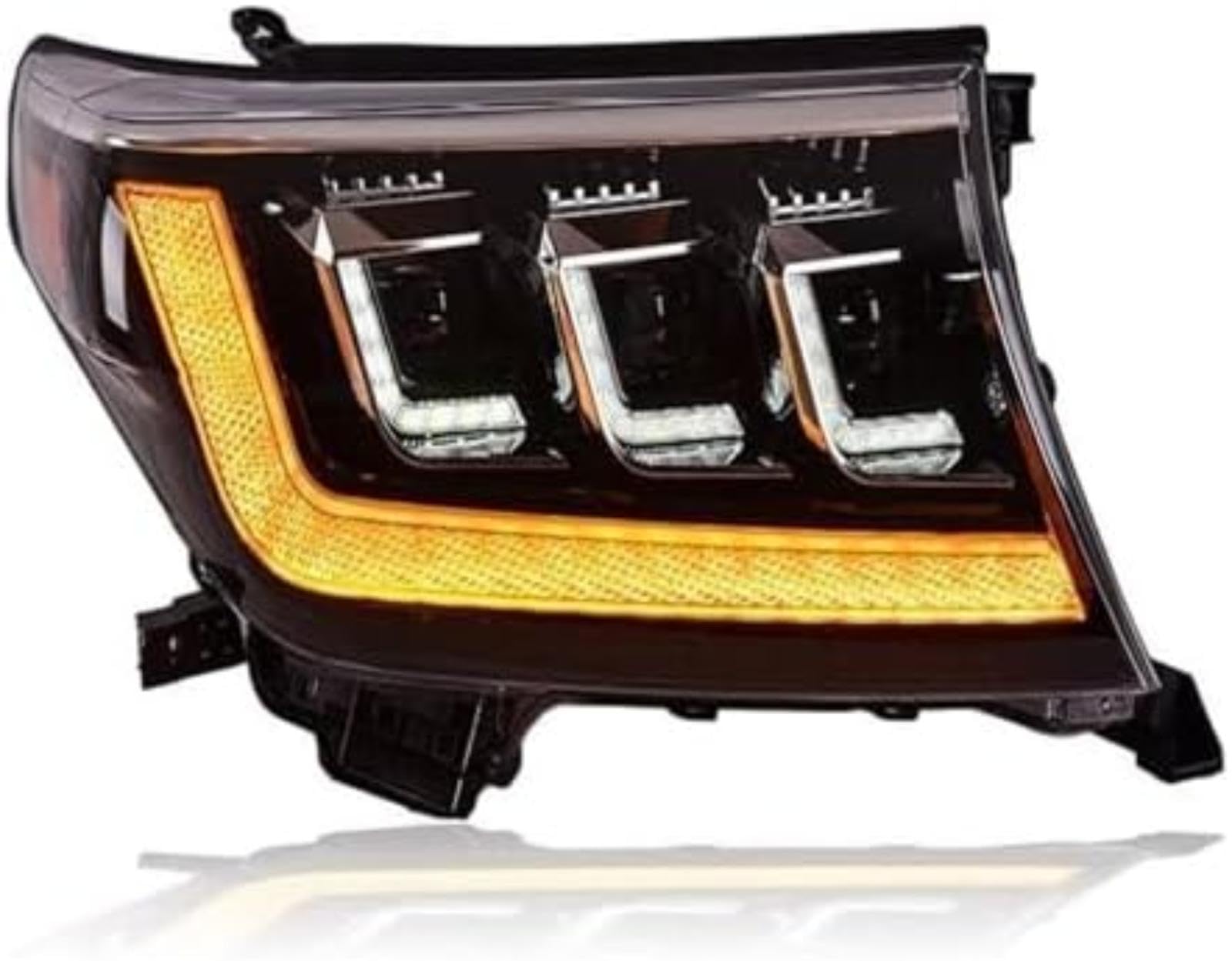 Dla TOYOTA, dla Land Cruiser 2008-2015 montaż reflektorów Drl podwójna wiązka obiektywu sekwencyjny kierunkowskaz przednie lampy reflektor światło Lampka kontrolna lusterka bocznego