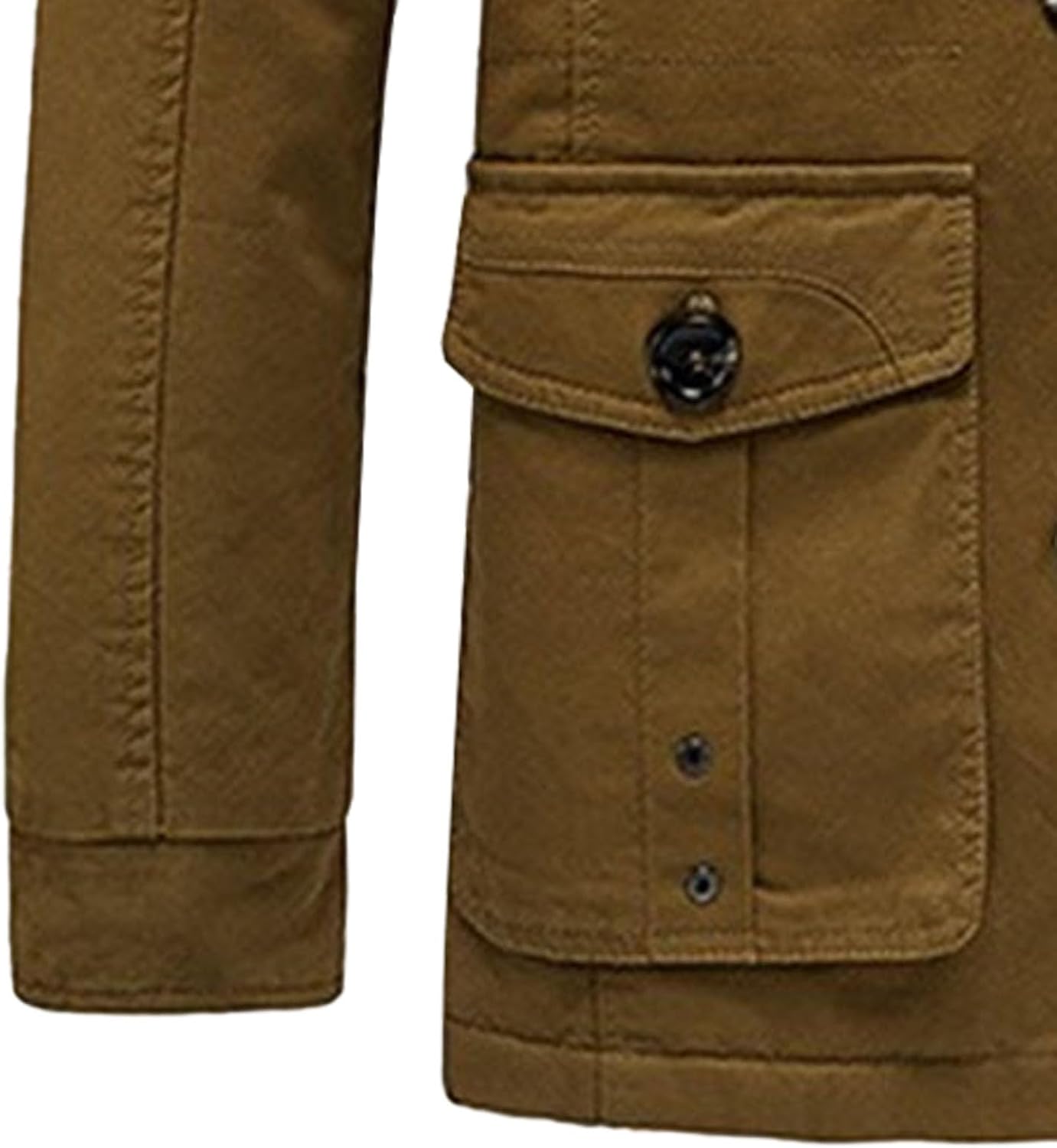 Maiyifu-GJ Men's Winter Military Parka Jacket Hooded Thicken Warm Coat Fleece Lined Windproof Outerwear Windbreaker