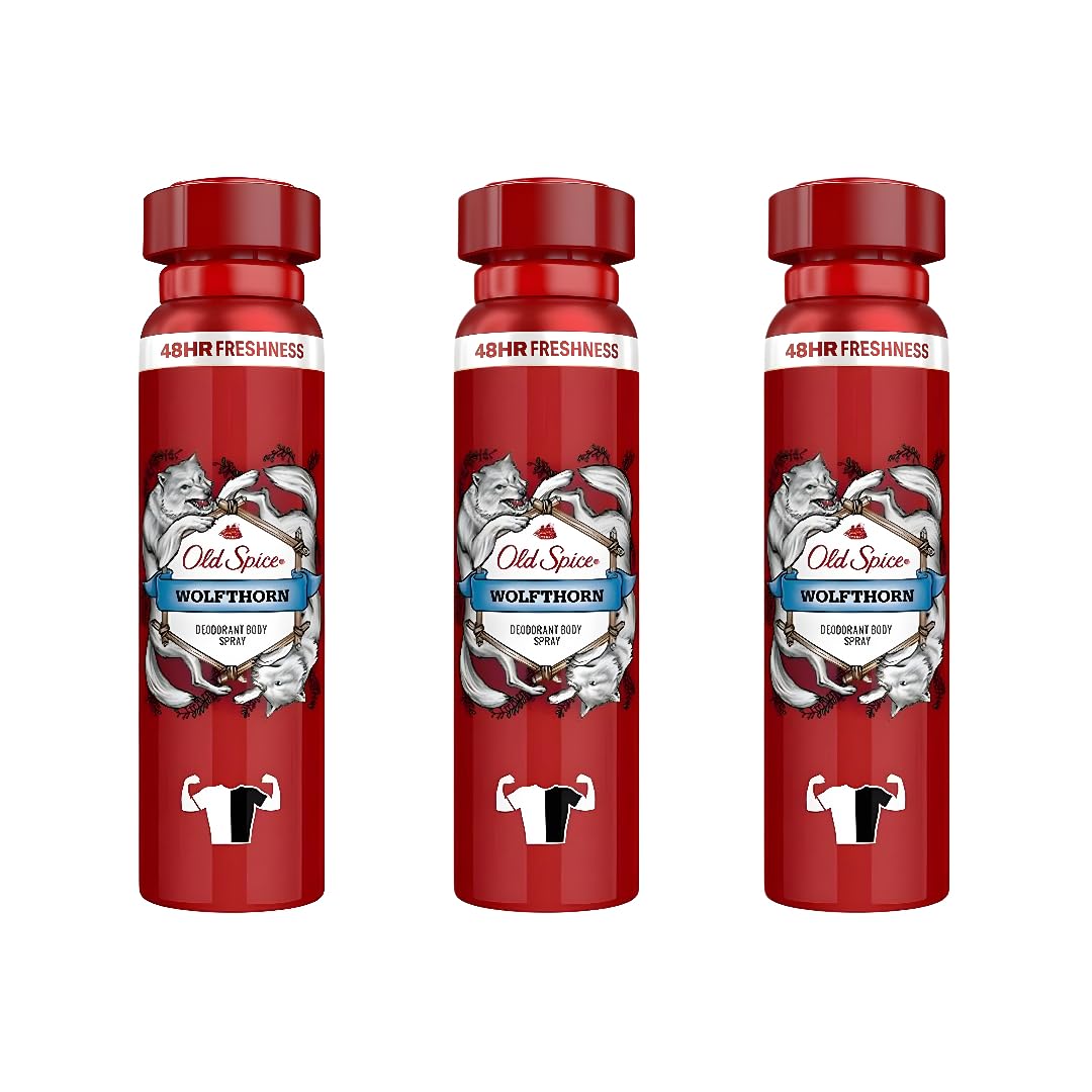 Old Spice Wolfthorn Mens Deodorant Body Spray 150 ml 5 07 fl oz Invisible Anti-Perspirant Aerosol Long-Lasting Odor
