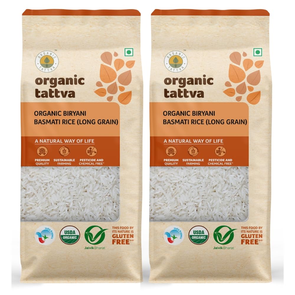 See full amazon price history chart for Organic Tattva, Organic Biryani Basmati, 1Kg |Long Grain and Rich Aroma | Perfectly Aged | Source of Protein| Naturally Gluten Free | Pesticide and Chemical Free | Pack of 2 Organic Tattva, Organic Biryani Basmati, 1Kg |Long Grain and Rich Aroma | Perfectly Aged | Source of Protein| Naturally Gluten Free | Pesticide and Chemical Free | Pack of 2 (B0CBWZBB3W) Amazon Price History, Amazon Price Tracker