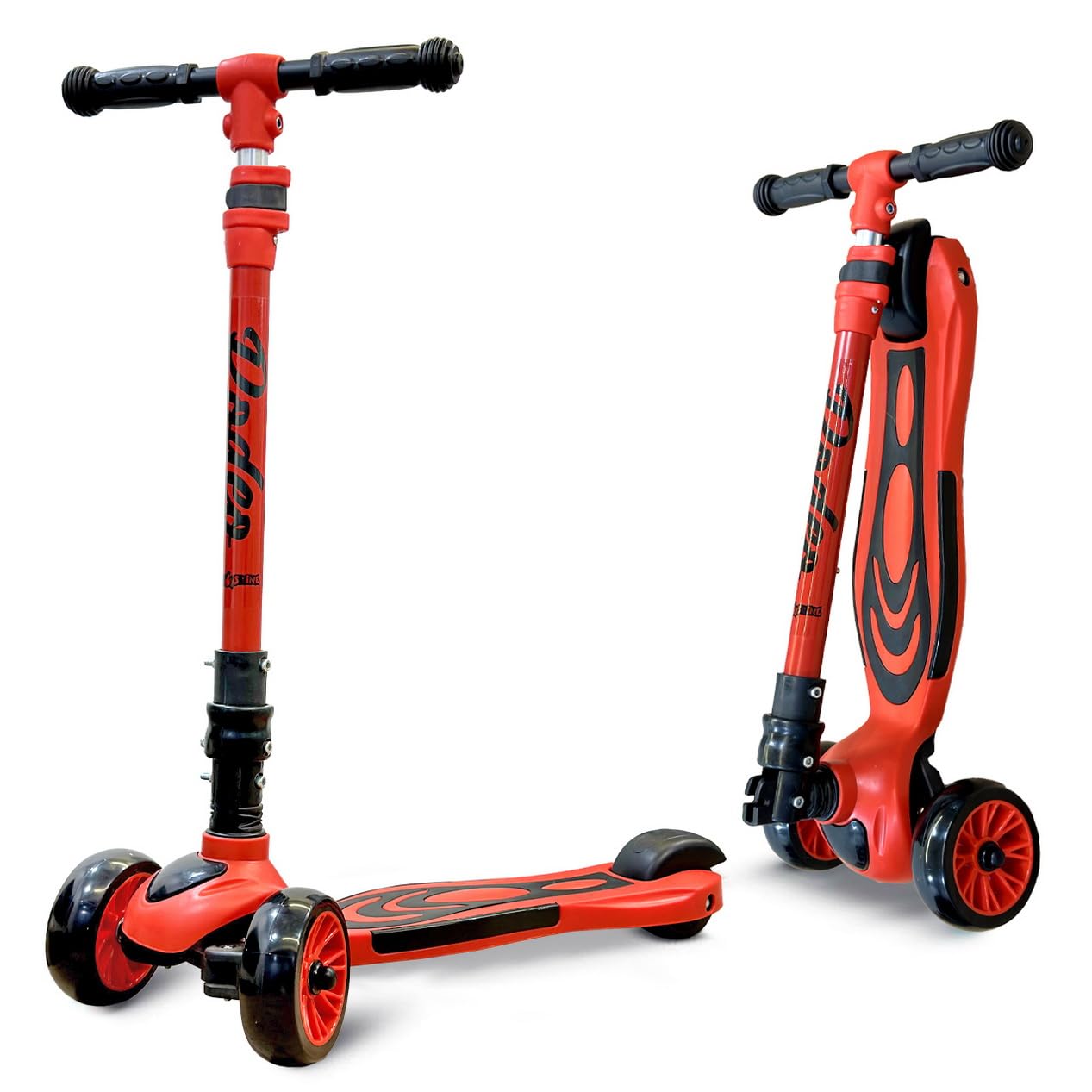 Toyshine Rodeo Kids Kick Scooter for 4-10 Year Kids, with 3 Wheel, 4 Adjustable Height, Extra-Wide Deck, Easy Maneuvering- Red (B0C15YW7SZ) Amazon Price History, Amazon Price Tracker