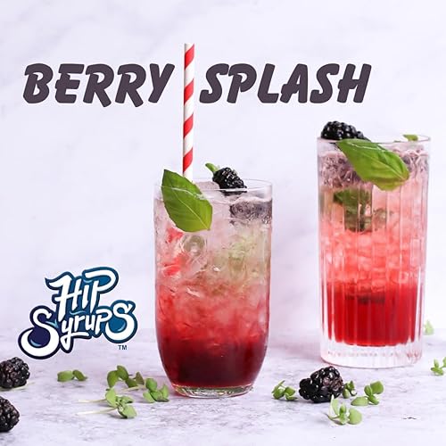 Miniatura 6 de Hip Syrup S - Jarabe simple sin azúcar Blackberry diseñado para el sabor del agua, té de burbujas, té Boba, cócteles, sin azúcar