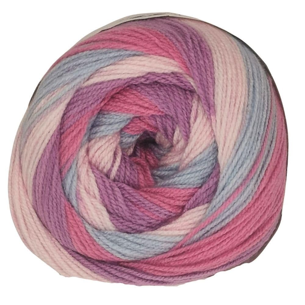 WoolCraft Carousel DK Knitting & Crochet Yarn, Great Value Premium Acrylic Yarn Available in 6 Variegated Shades, 100% Acrylic, 600 Metres, 200g Balls, Pack of 3, Loop The Loop