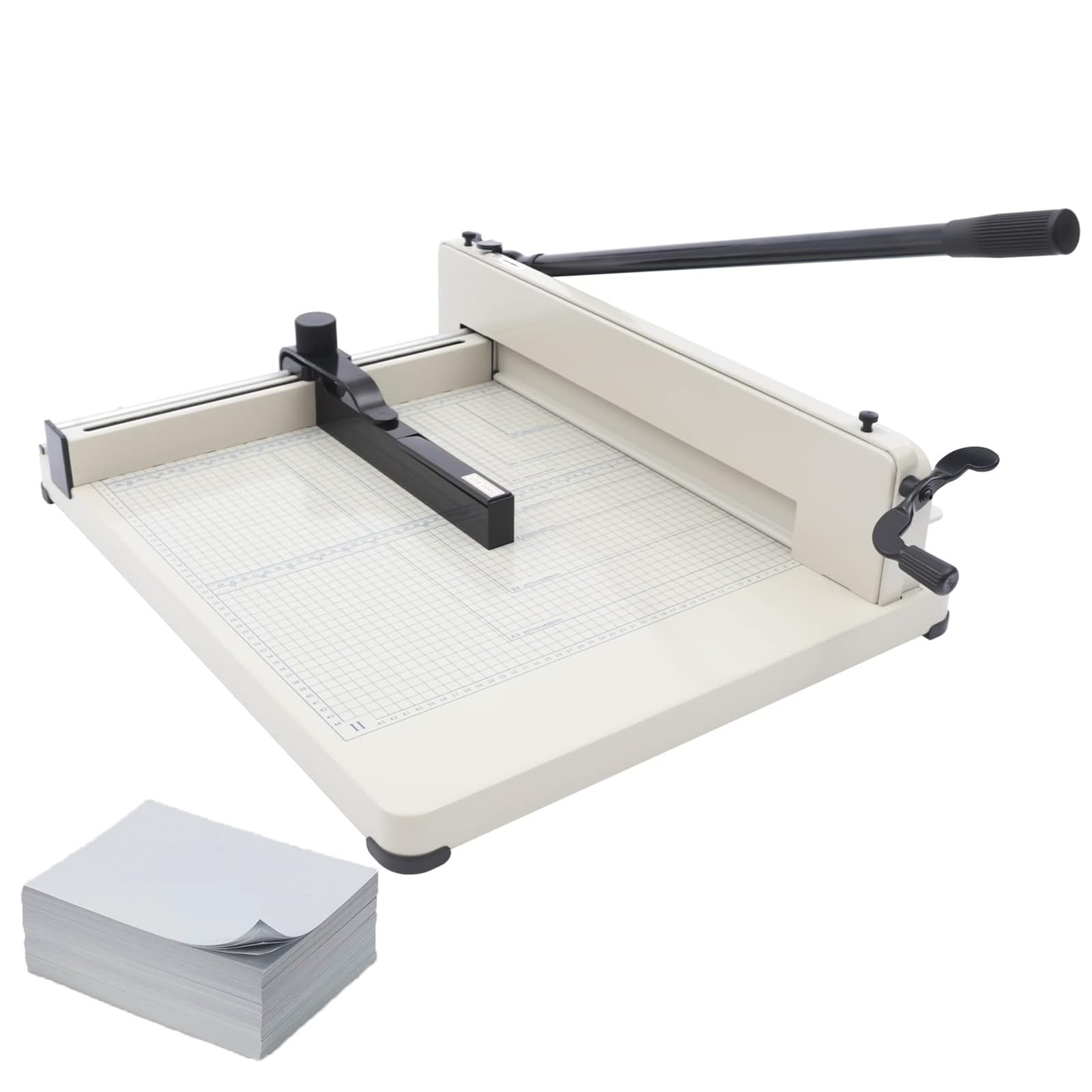 Taglierina per carta resistente, formato A3, a ghigliottina commerciale, per ufficio e scuola, blocco di sicurezza, capacità 400 fogli, ideale per fotocopie e attività di stampa