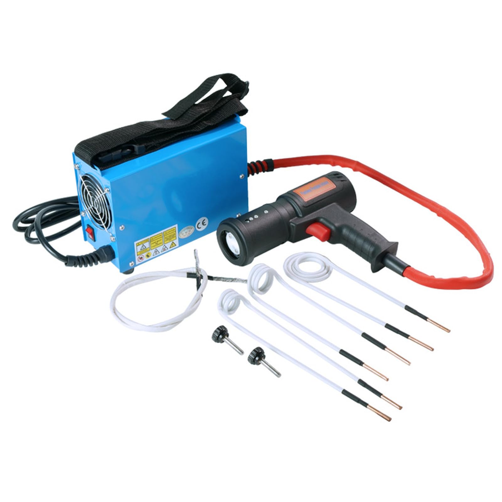 Strumento portatile per riscaldamento a induzione elettromagnetica, senza fiamma, per rimozione di bulloni, dadi, cuscinetti, con custodia, per auto, fai da te e lavori in metallo