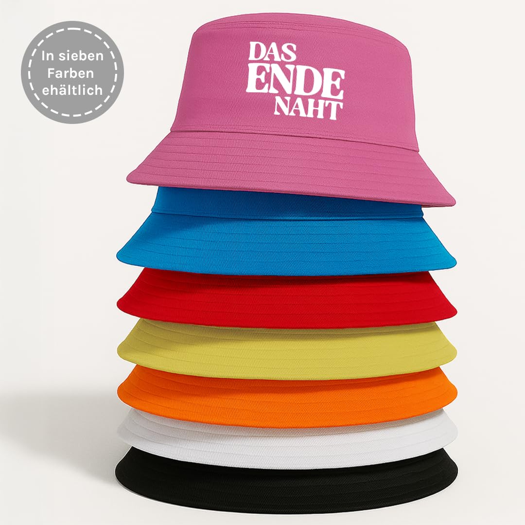 Prozente Momente Das Ende naht - 2er Set Fischerhut - Lustiger Fischerhut – Der perfekte Sonnenhut für Herren & Damen – Ideal als Malle-Outfit, Party-Accessoire & Festival-Eimerhut für den Strand