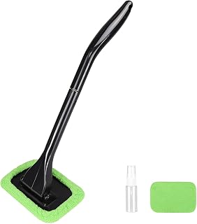 Windshield Cleaning Tool, XINDELL Microfiber Cloth Car Window Cleanser Brush with Detachable Handle Auto Inside Glass Wiper Interior Accessories Car Cleaning Kit
