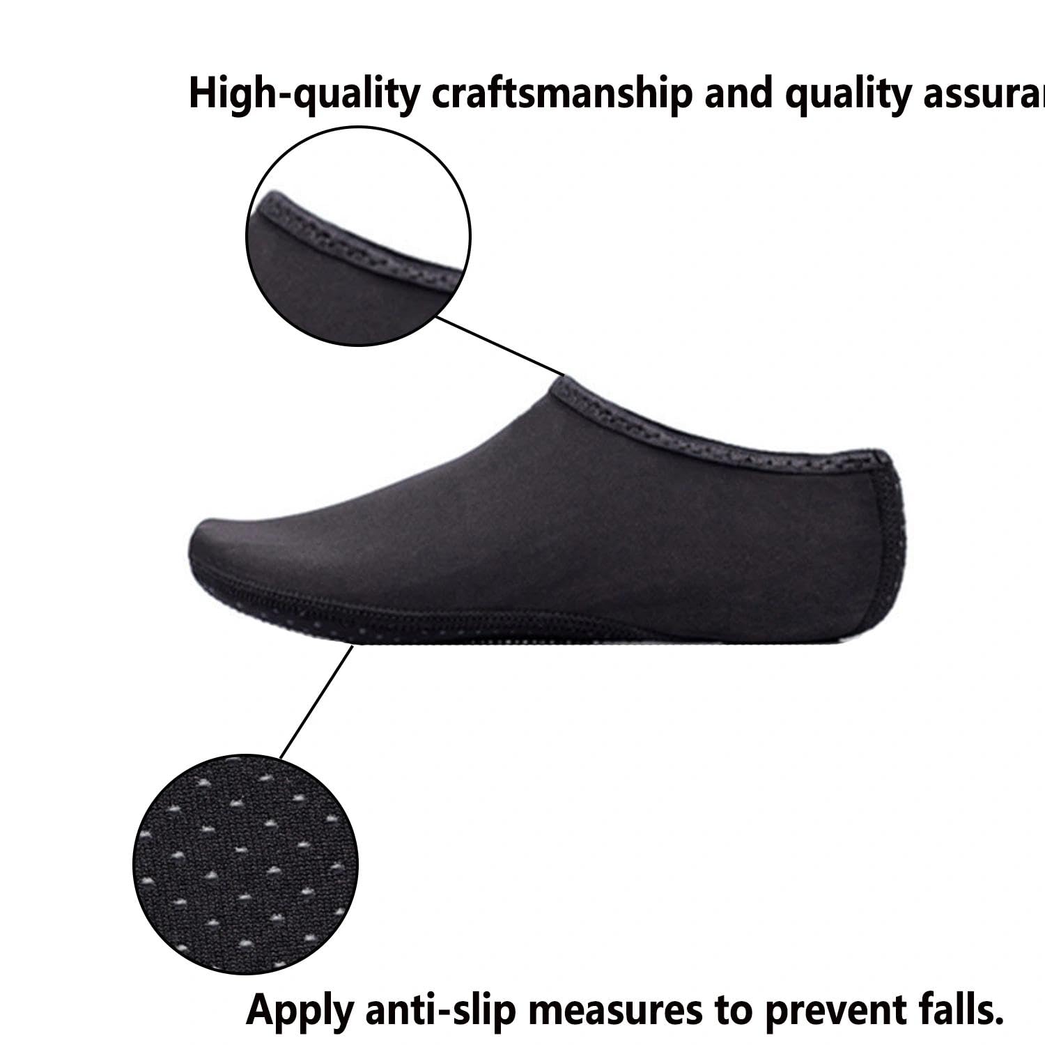 1 Paio Calze Acquatiche – Design Scalzo per Nuoto/Yoga – Suola Antiscivolo Uomo/Donna/Bambino – Leggere e Traspiranti