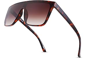 "Standout with Style!: Flat Top Shield Sunglasses"