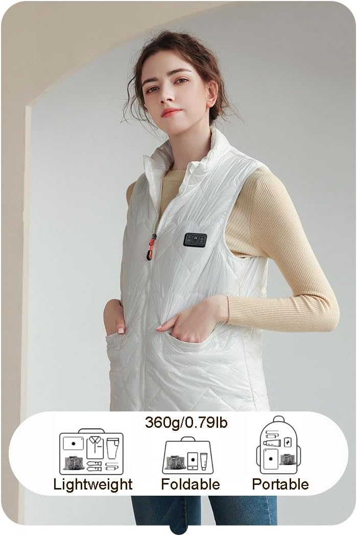 ThreeH Women's Heated Vest Lightweight Warm USB Heating Jacket (Battery Pack Not Included)