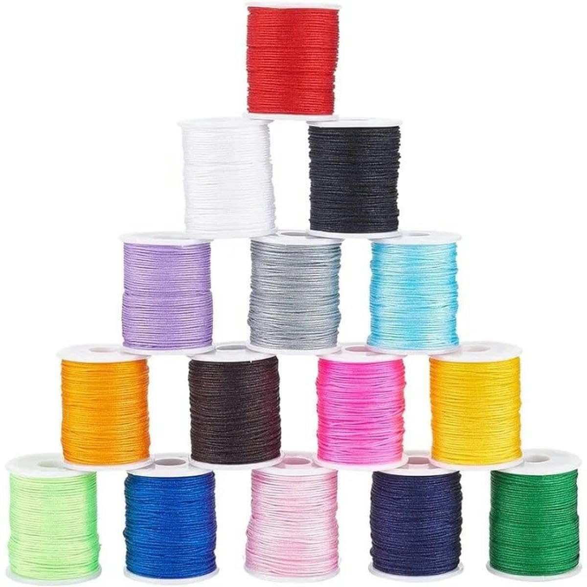 0,8 mm Nylon-Perlenschnur, 15 Farben, chinesische Knotenschnur, Faden, Jalousien, Hebeschnur, Standard