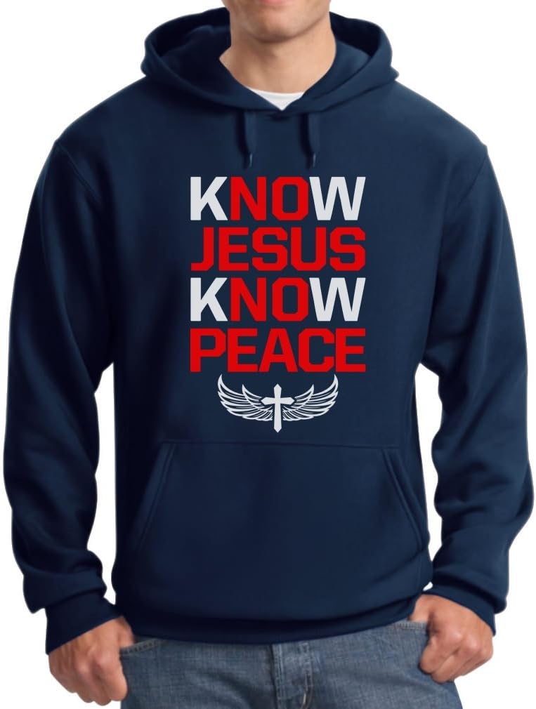 TstarsTeeStars Men's - Know Jesus Know Peace Hoodie