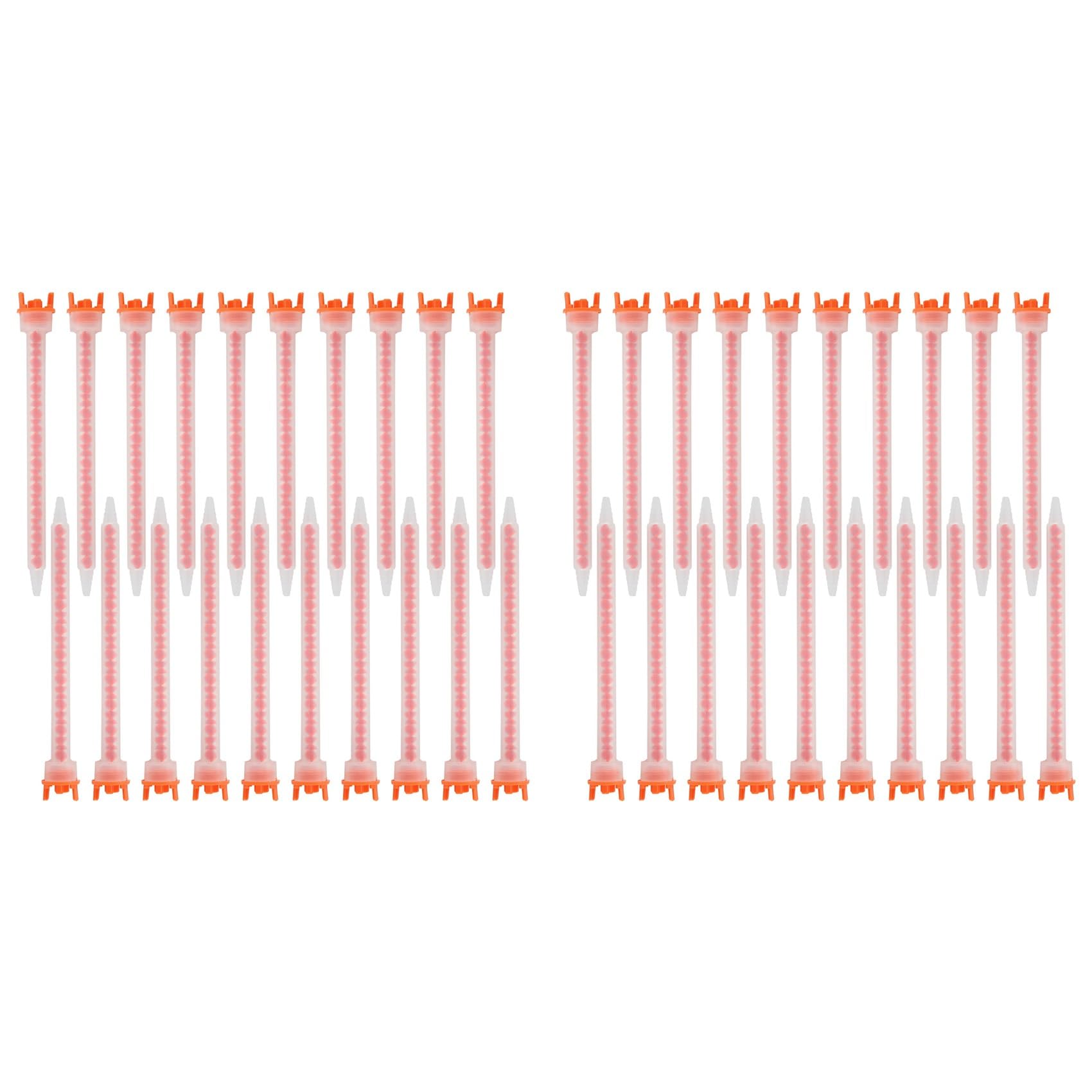 Jnchdghwa 40pcs Epoxy Mixing Nozzle Static Mixing Nozzle MFHX08-18T Adhesive Cartridges Tip Mixer Nozzles (4:1/10:1 Ratio)