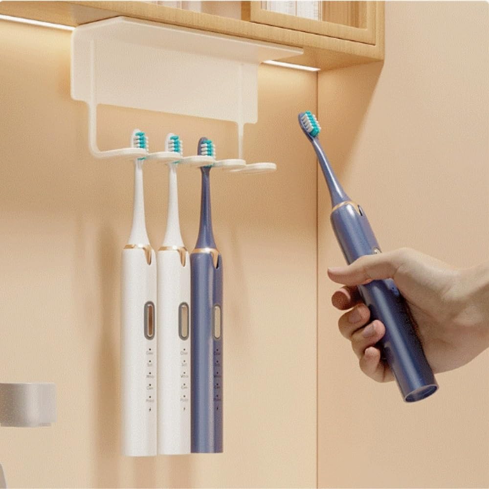 Portacepillo Dientes Estante De Almacenamiento For Cepillos Dientes, Soporte For Y Pasta, Sin For Taladro Organizador(Black)
