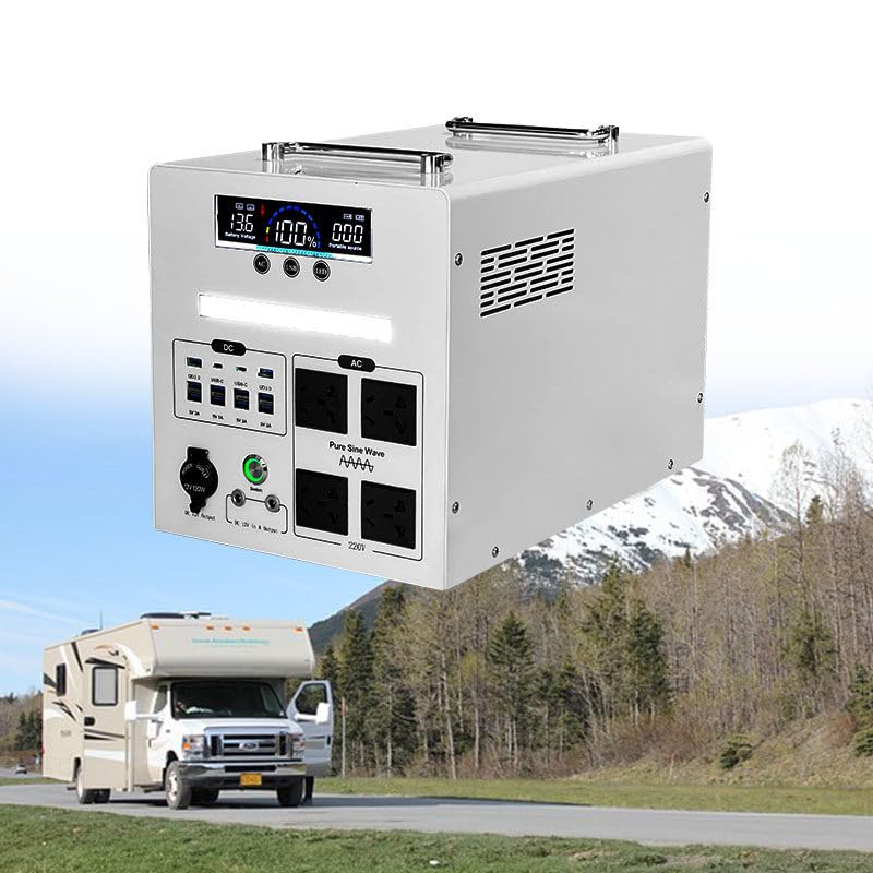 WEIMILOR Générateur Solaire série 2000W/1500W à Double Mode avec Charge Hybride (CA/Solaire/Voiture), Onde sinusoïdale Pure 230V pour l'électronique Sensible, capacité Extensible,PH1500