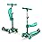 Gotrax KS3 Kids Kick Scooter, LED Lighted Wheels, Adjustable Height Handlebars and Removable Seat, Lean-to-Steer & Widen Anti-Slip Deck, 3 Wheel Scooter for Kids Ages 2-8 and up to 100 Lbs (Green)