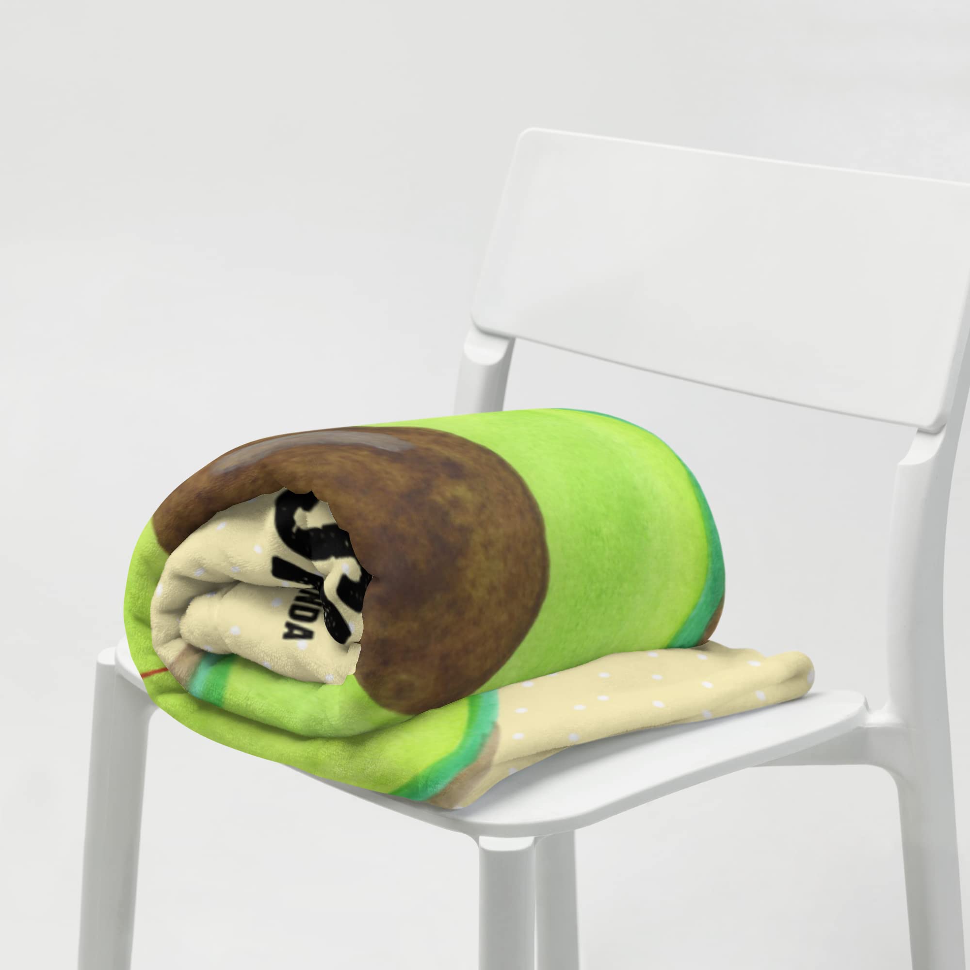 Mr. & Mrs. Panda Kinderdecke mit Namen Avocado Glücklich - Personalisierte Geschenke, Chaotisch, Verrückt, Fleece Decke personalisiert, Tagesdecke, Kuscheldecke, Chaos, Personalisierbare