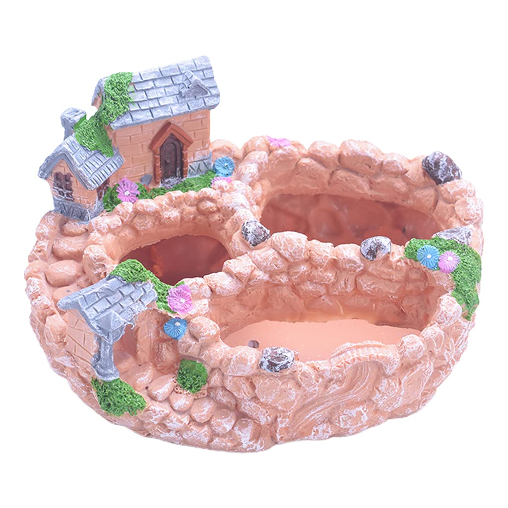 HZGFNBZ Fairies Succulents Plant Pot Cottage Flowerpot Bonsai Pots Unique Cute Flower Vases Decor for Indoor Outdoor Fairy Resin Planter Decoration