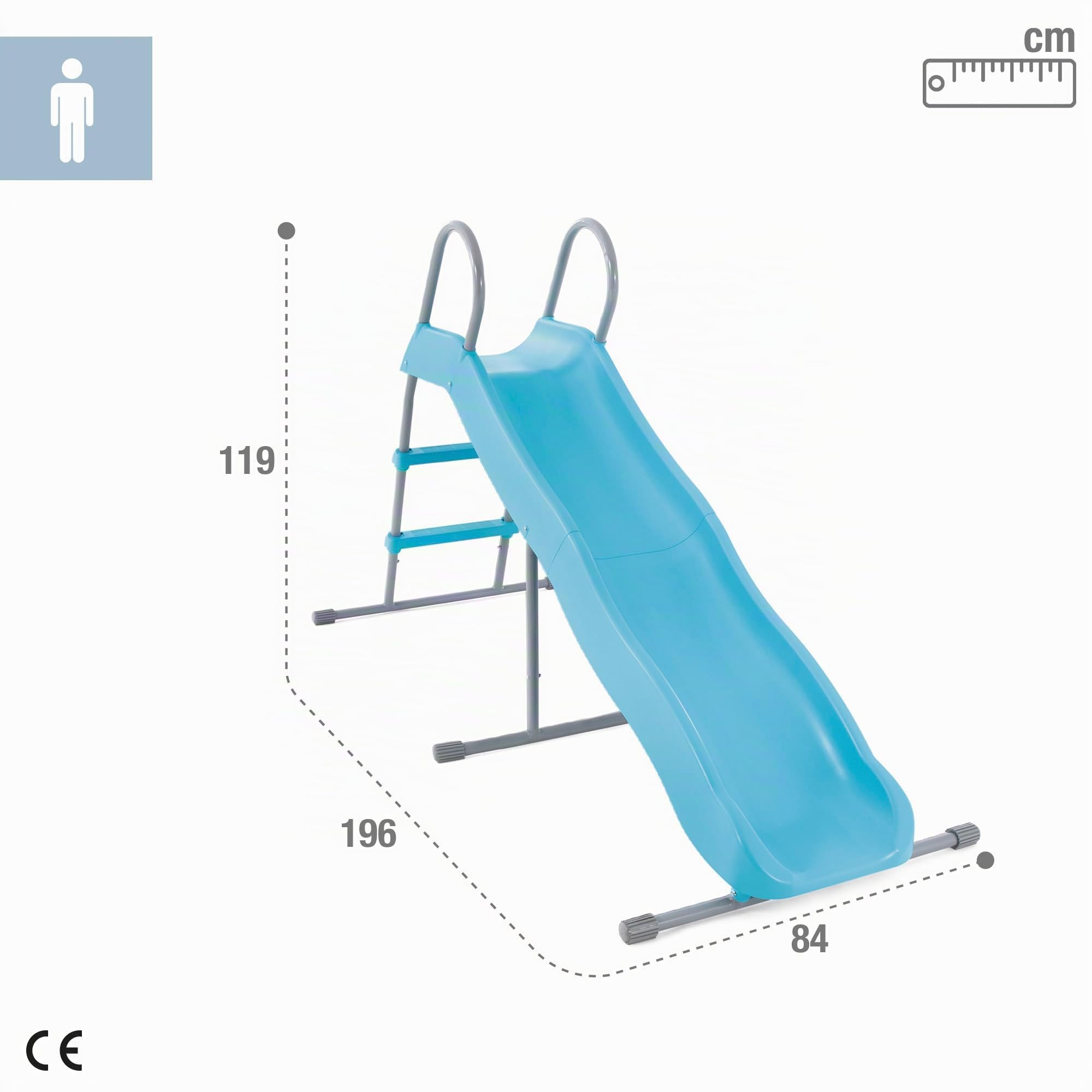 Intex 44106 Kinderrutsche Stahl Kunststoff Blau 196x84x119 cm