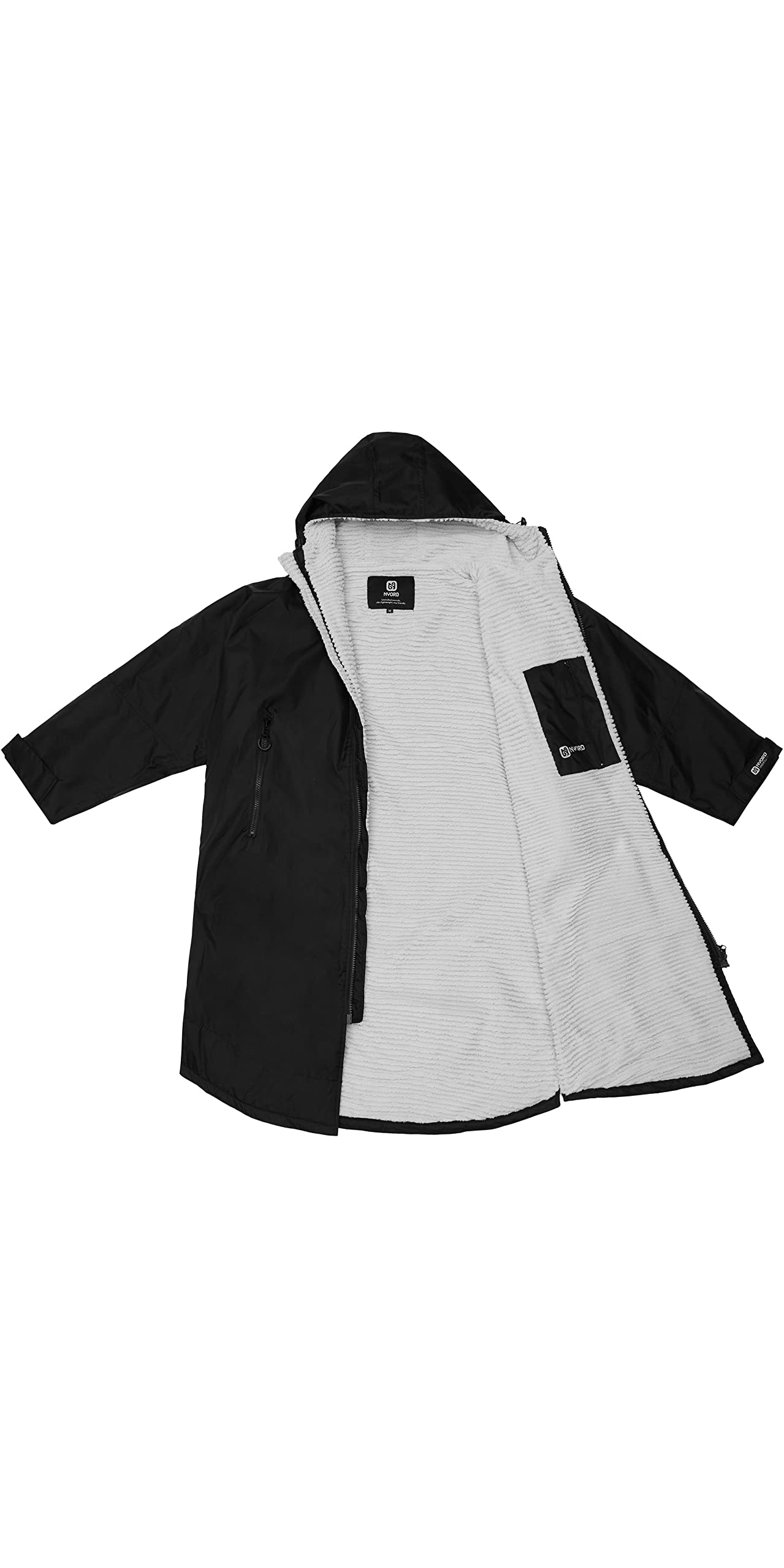 Primaloft? Outdoor Changing Robe - Black Grey - Lightweight Breathable Waterproof Sprayproof - Unisex