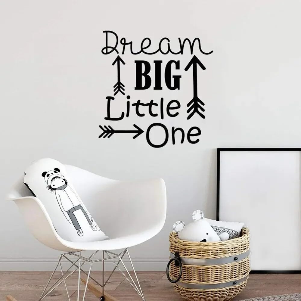 Dream Big Wall Decal Nursery Decals Quote Vinyl Sticker Arrow Art for Kids Room Phrase 57cm X 61cm