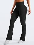YEOREO Women's Mini Flare Workout Butt Lifting Hidden Scrunch Seamless Yoga Legging Pants