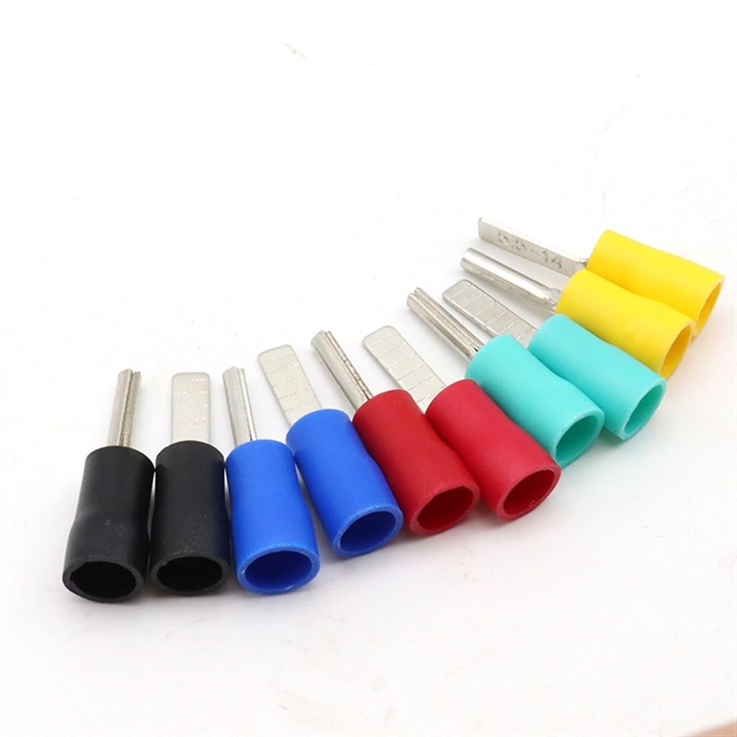 DZ47 C45 エアスイッチ 100個 1/2/5mm&sup2; 10/14mm 圧着端子ピンタイプ ターミナル ボード PCB コネクタ