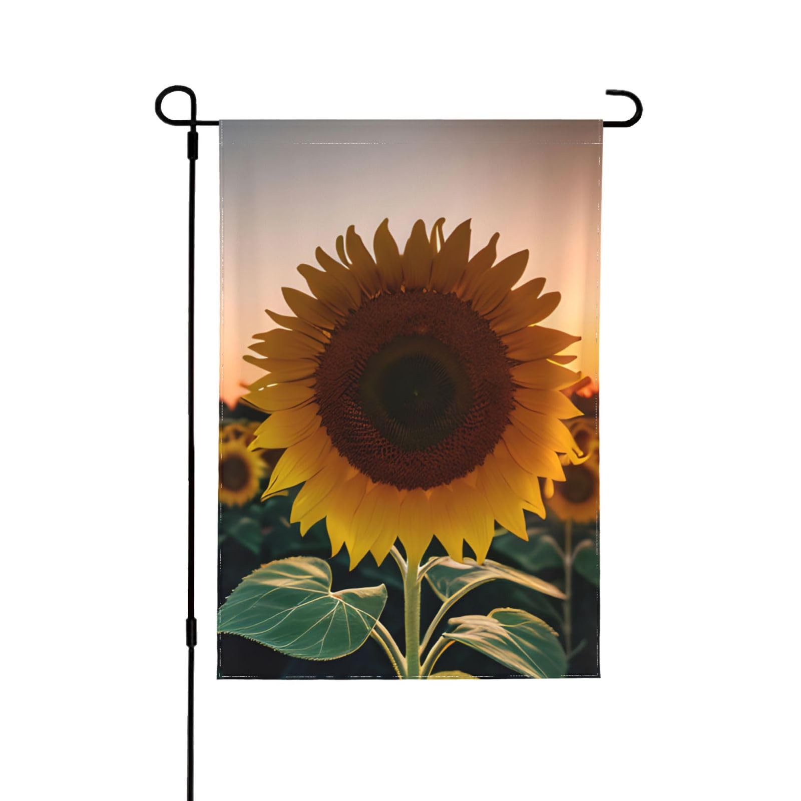 Drapeau décoratif de jardin haut de gamme au motif floral double face
