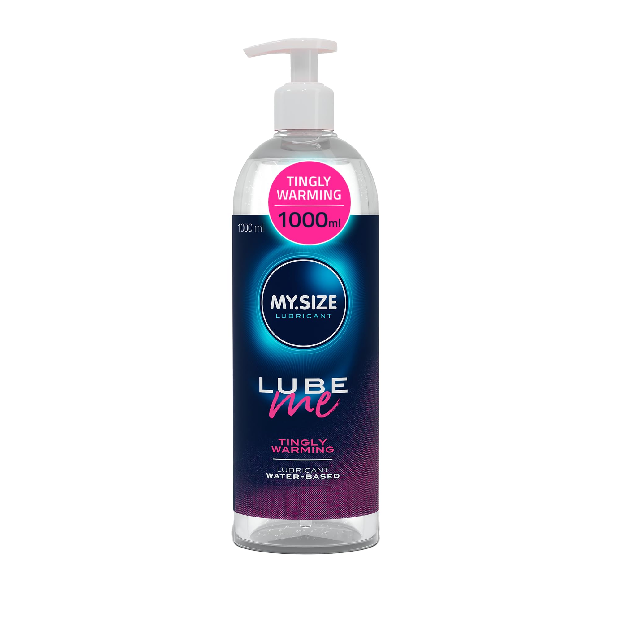 MY.SIZE Lube Me Premium Gleitgel Tingly Warming 1000 ml | Gleitmittel wär Men d, prickelnd & geruchsneutral | Lubricant Gel Für Toys & Latexkondome geeignet