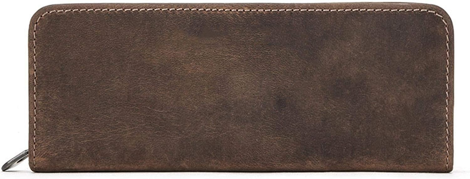 Etui na piórniki Etui ze skóry naturalnej Etui na długopisy Klasyczne akcesoria do pracy Bagaż podręczny dla młodych uczniów (kolor: kawa Rozmiar 20x8x2,5 cm) (kawa)