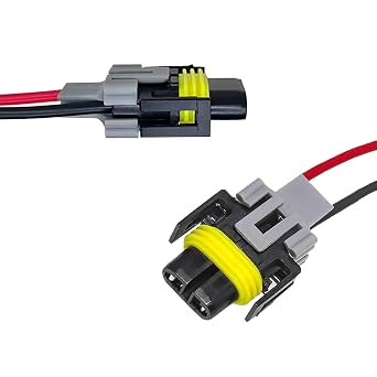 Fog Light Harness Connector with Wire, H11 H8 Pigtail Socket Wiring Harness, Waterproof Pigtail Adapter Plug, Universal Fog Light Bulb Socket Connector Replacement Kit
