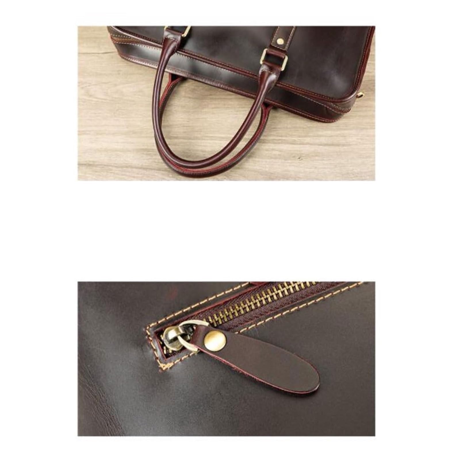 Borsa a tracolla in pelle per uomo 15 pollici Laptop Crossbody