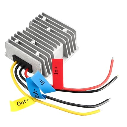 uxcell Power Converter Regulator DC 12V/24V(9V~35V) Step-Down to DC 5V 20A 100W Waterproof Voltage Convert Transformer