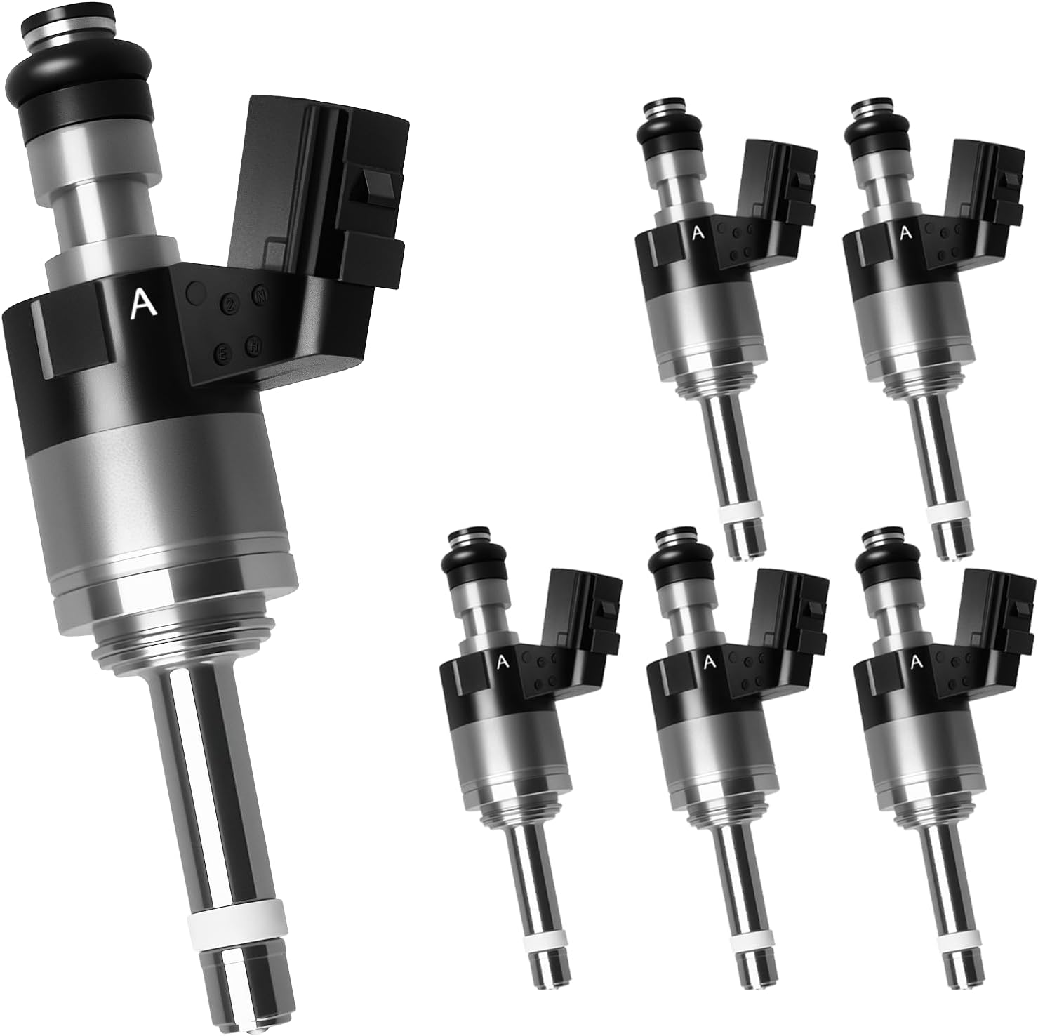 Set of 6 GDI Fuel Injectors Fit for 3.5L Honda: Pilot 2016-2020 / Odyssey 2018-2019 / Ridgeline 2017-2019, OEM # 16010RLV305, 16010RLV315