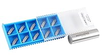 Vista 5 de Accusize Industrial Tools MGGN200-LH Insertos de carburo de corte de doble extremo para cortar aluminio, 10 unids/set, 2403-4023x10