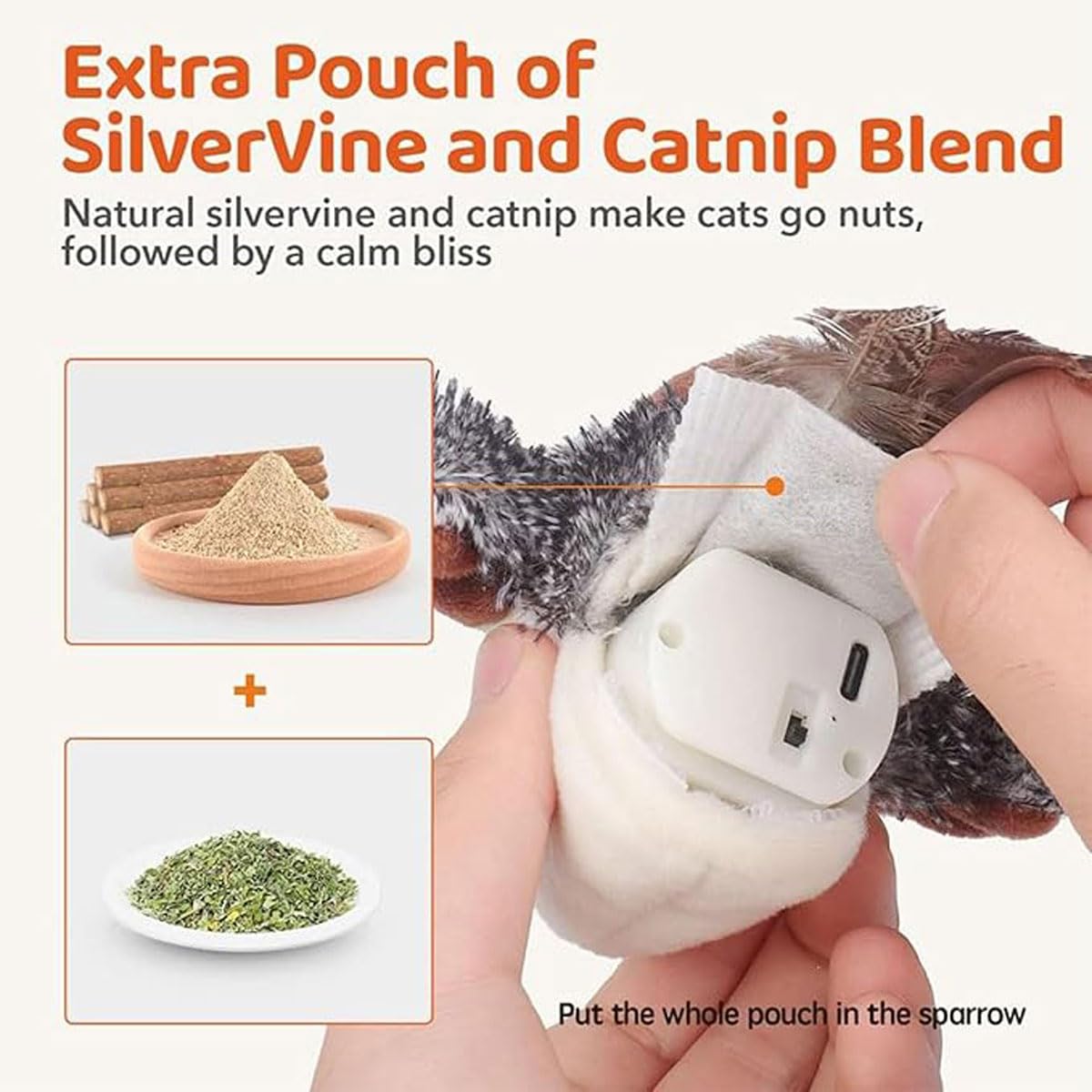 Juguete para gatos de pájaro volador, juguete de gato que chirría, alas aleteando, juguete de gato de pájaro simulado, juguete de gato de pájaro aleteando, juguete para gatos de interior