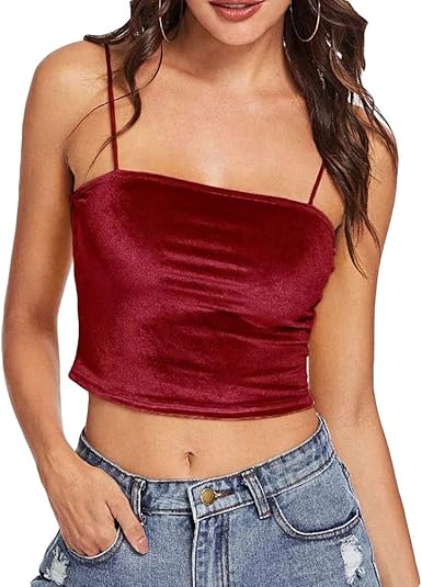 red spaghetti strap top