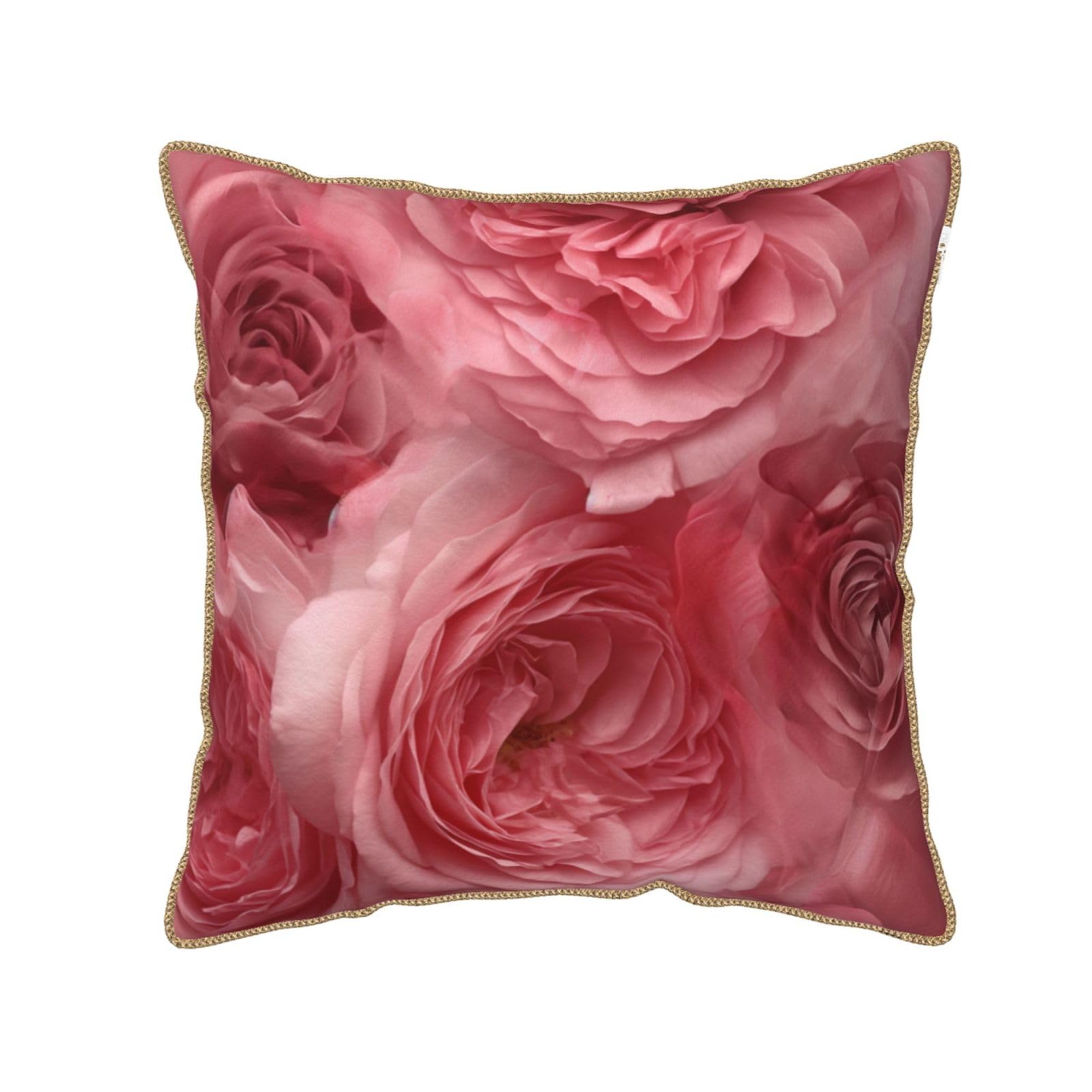 Amazon.co.jp: pink rose flowers クッションカバー 18