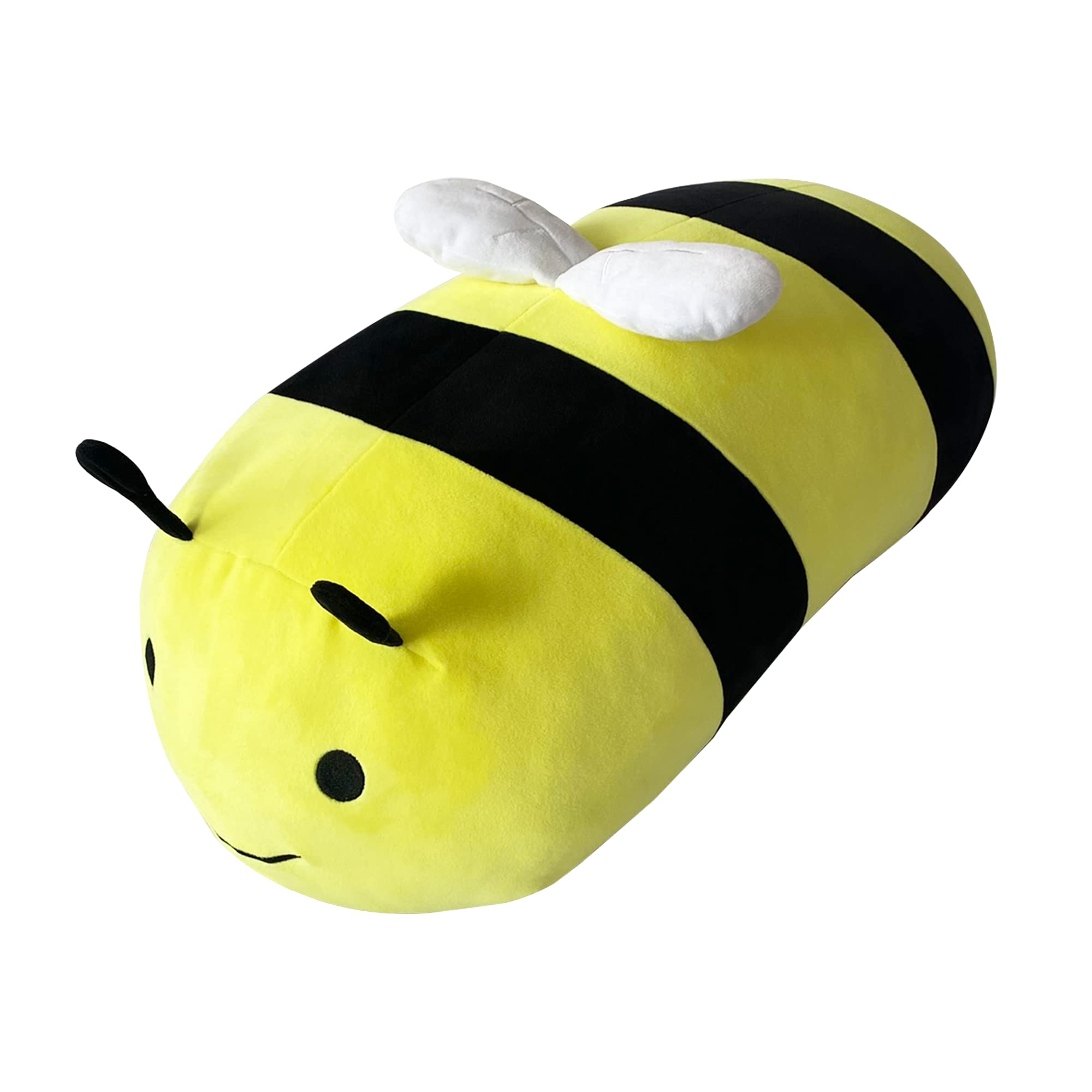 Pineapple Bee Plush Toy Stuffed Animal Pillow Large 24 Inch Jumbo Bumblebee Plushie Cute Squish Plushy Gift for Kids, Children, Girls, Boys