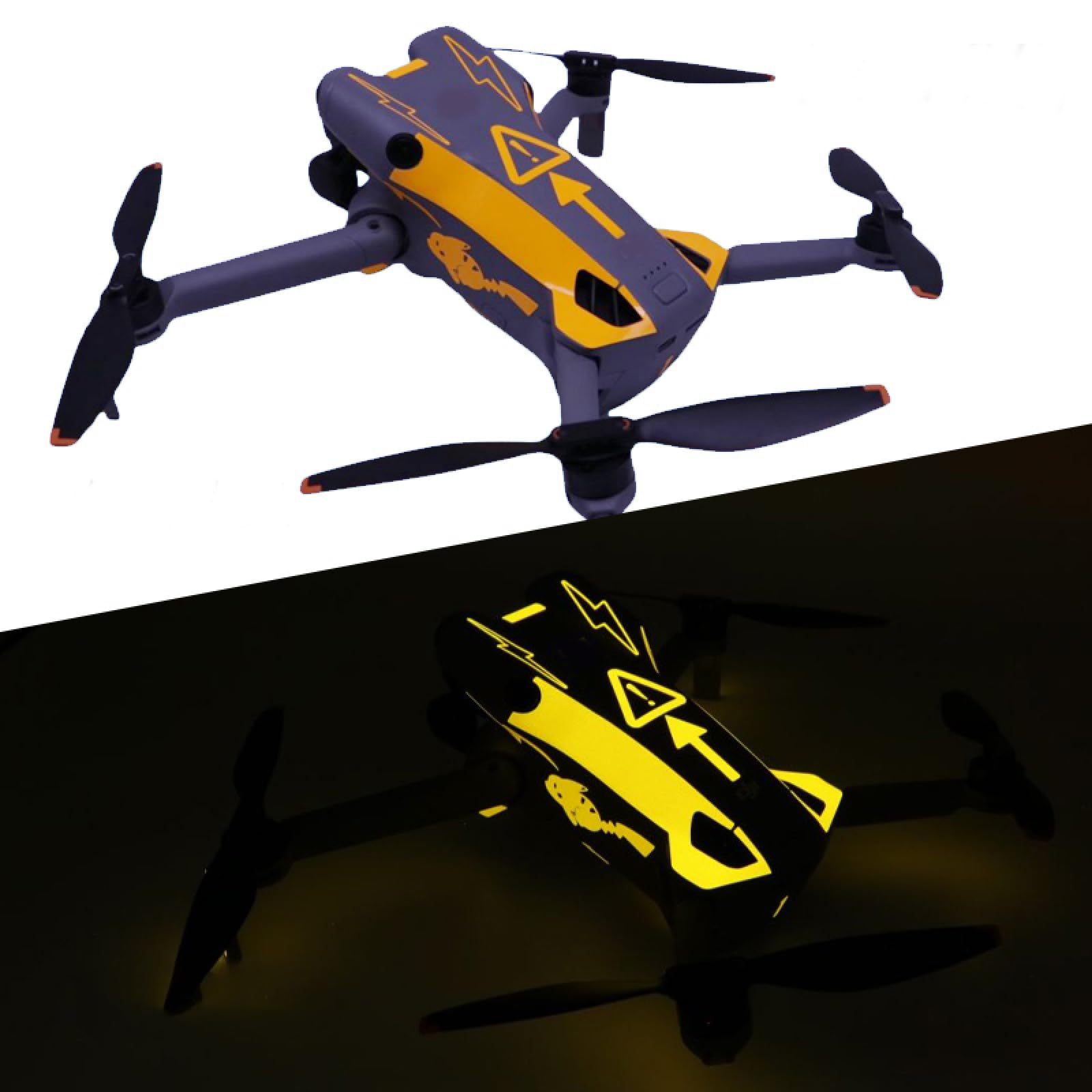 Glowing Decorative Sticker Kit for DJI Mini 5 Pro,Waterproof Skin Sticker for DJI mini 5pro Drone and Controlle, Protective Film for DJI Mini 5 Pro (Glowing Orange-Yellow)