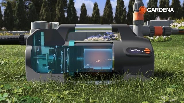 Bild 6 - Gardena Gartenpumpe 5600 Silent+: Sehr leise, innovative Bewässerungspumpe, Fördermenge 5600 l/h, 900 W Motor, 4,7 bar, wasserfest, stromsparend (9057-20)