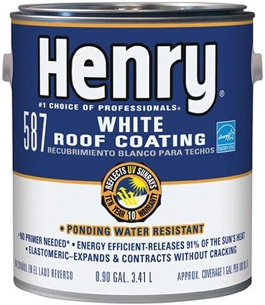 HENRY HE587046 Roof Coating, White, 115 Fl Oz