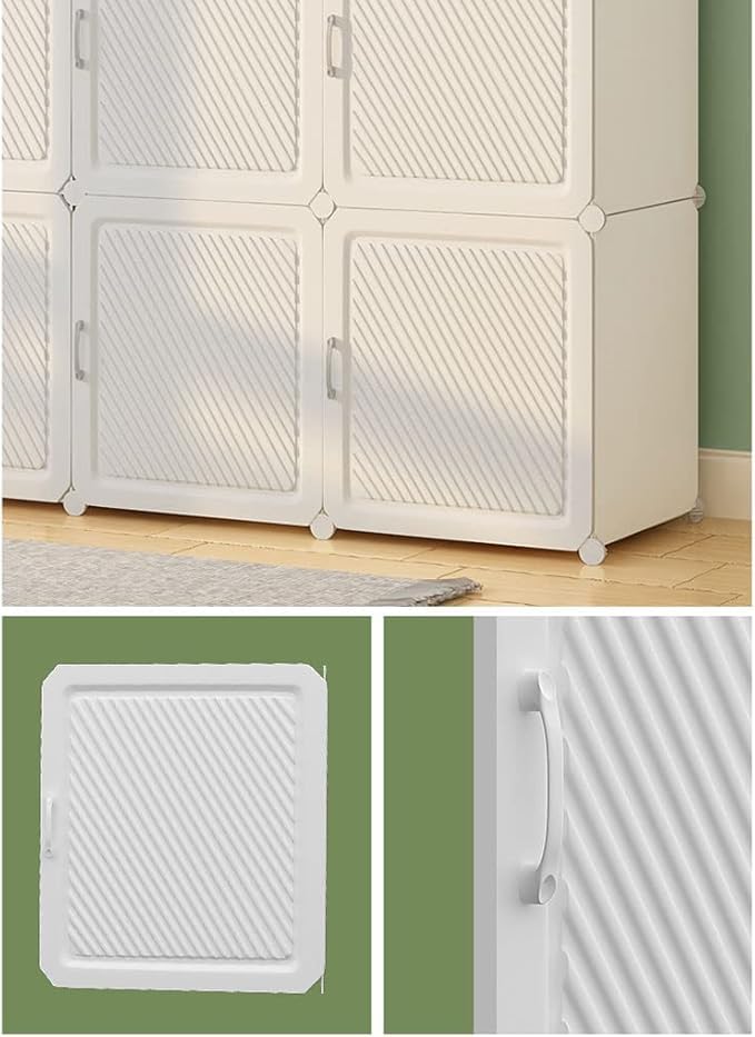 Image of Mevigo 6-Tier Shoe Rack with 2-Doors| Holds -Pairs |Waterproof & Dustproof Modular Plastic Shoe Cabinet| Foldable Stackable Shoe Organizer with Metal Frame |Space Saving Storage for Home,Entry Way