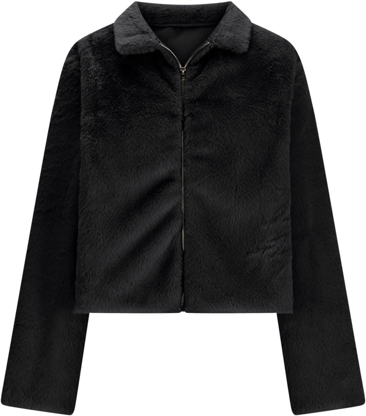 Outerwear for Women Winter Fall Thermal Fuzzy Plain Jacket Outfit Women 2025 Regular Fit Y2K