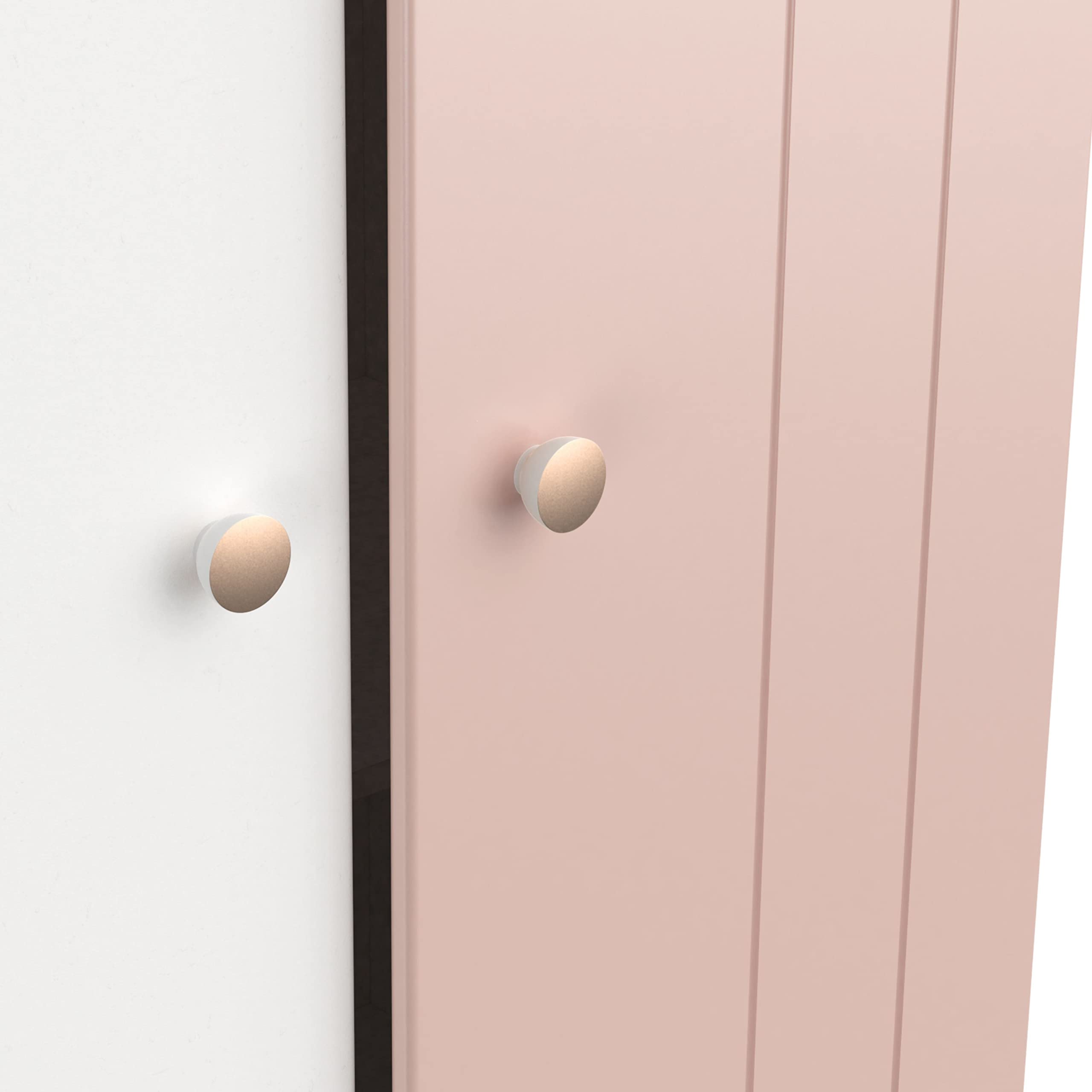Demeyere Armario Alto Infantil o Juvenil Jade Color Rosa y Blanco Mate Habitación Dormitorio 188x95x52 cm